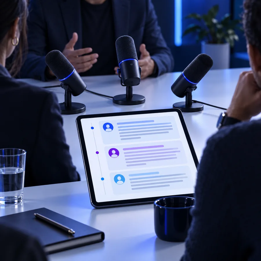 Beispiel für die Transkription einer Besprechung