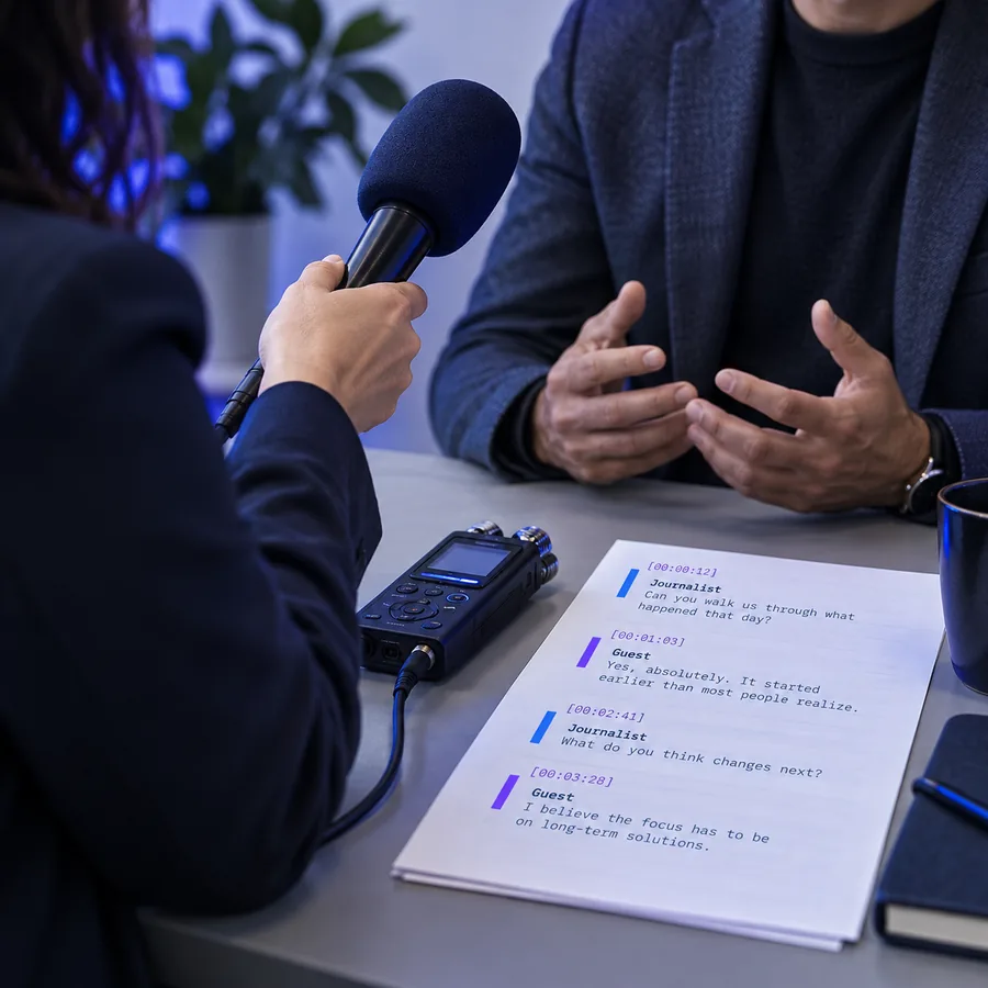 Beispiel für die Transkription eines Interviews