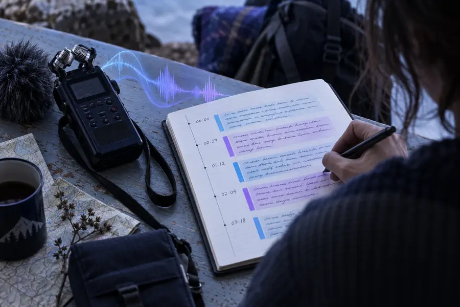 Readable transcript created from an audio recording