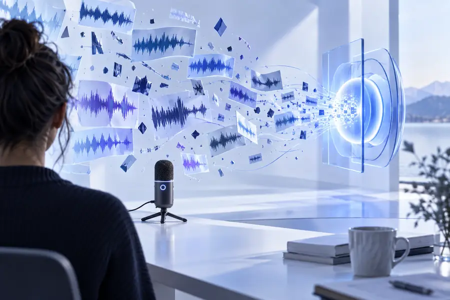 Unstructured audio recording ready for processing