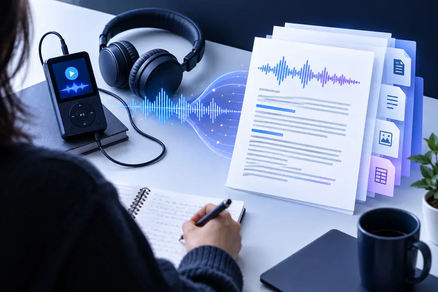 Text transcript created from an MP3 recording