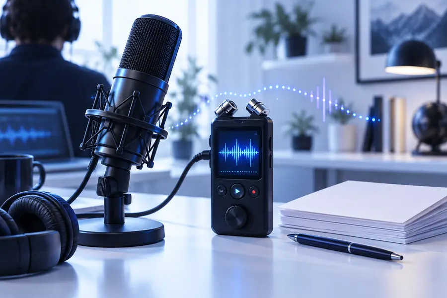 Audio recording ready for transcription